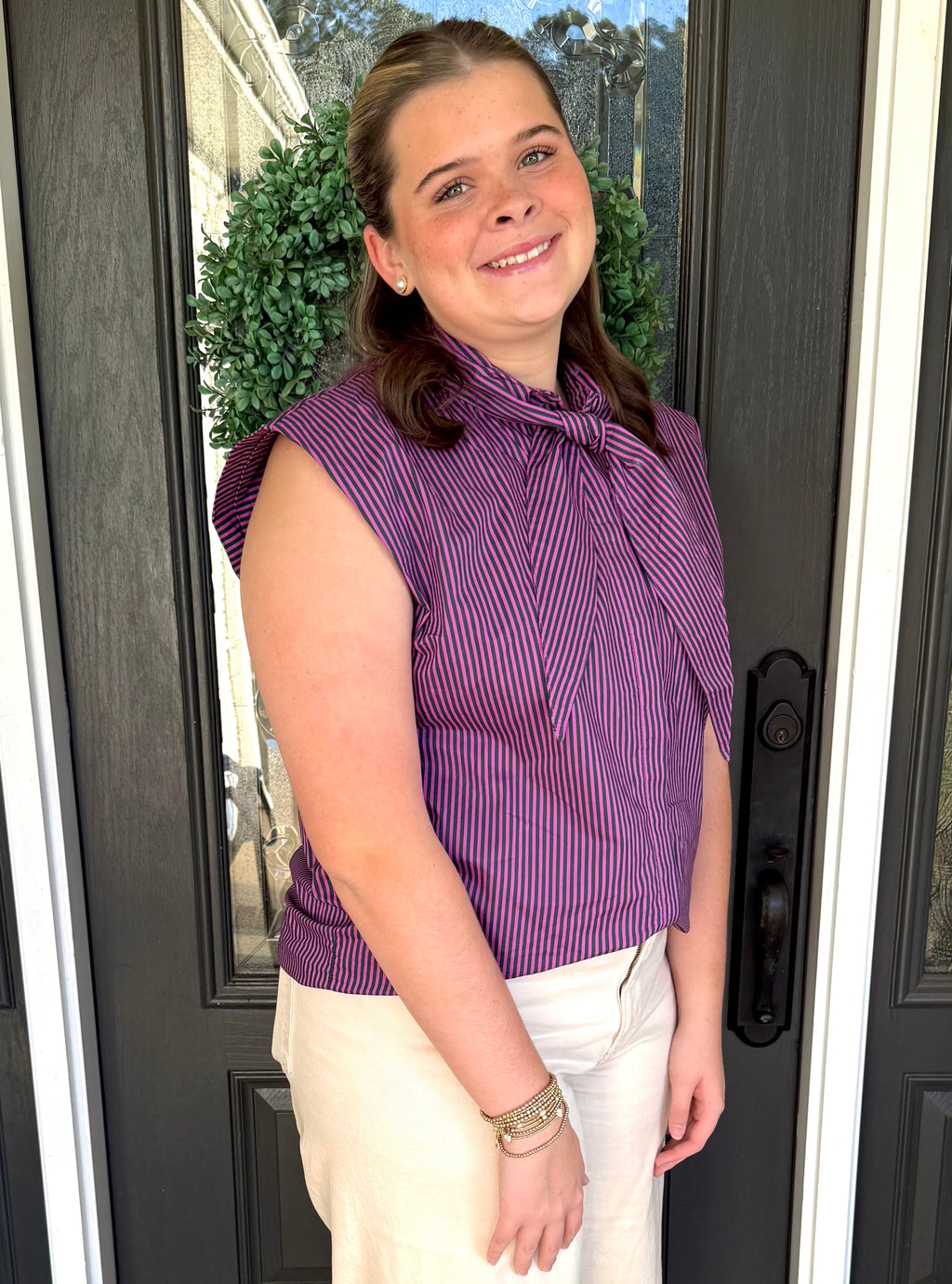 The Purple Rain Bow Top