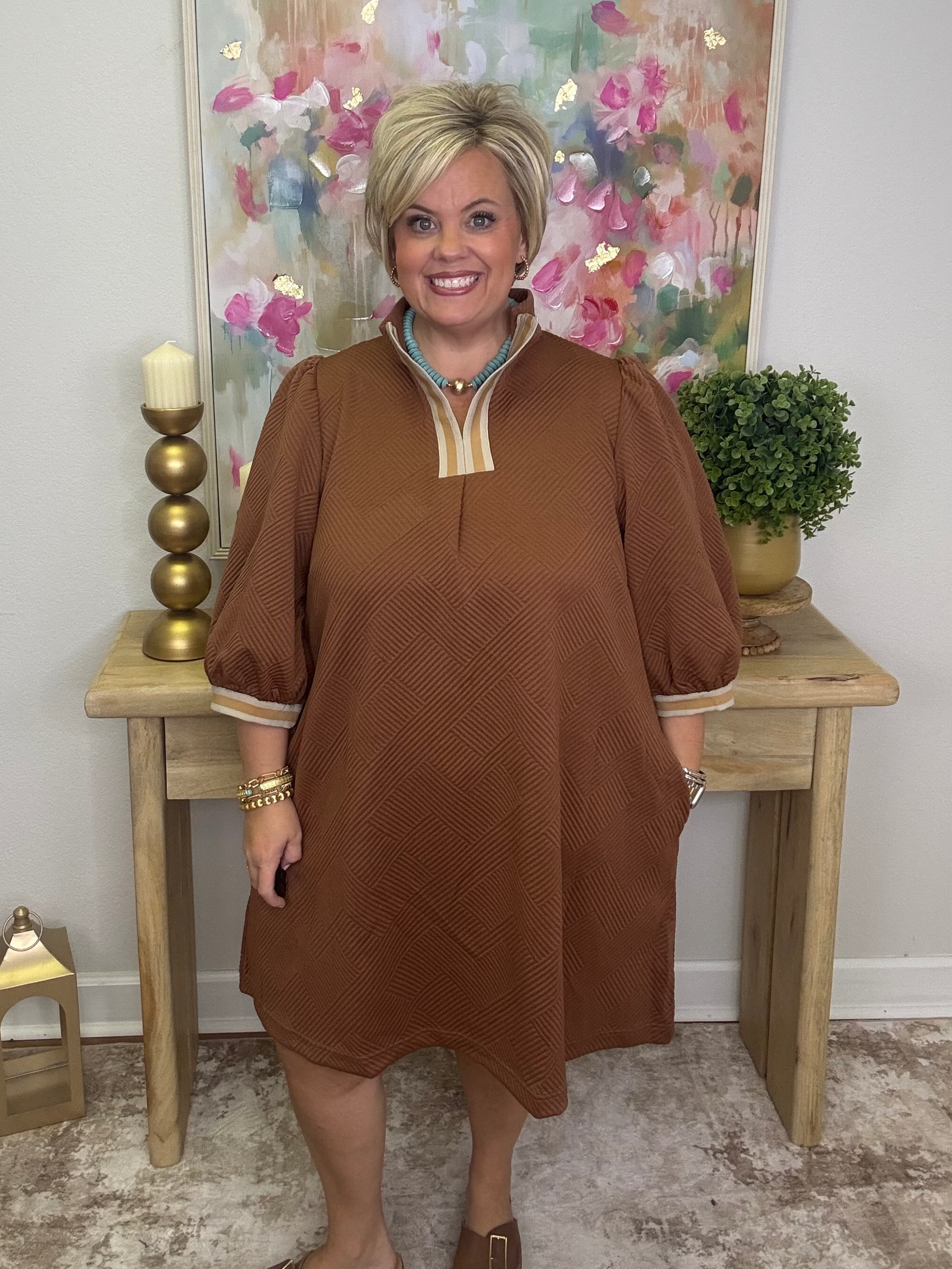 The Falling For You Dress (Brown)