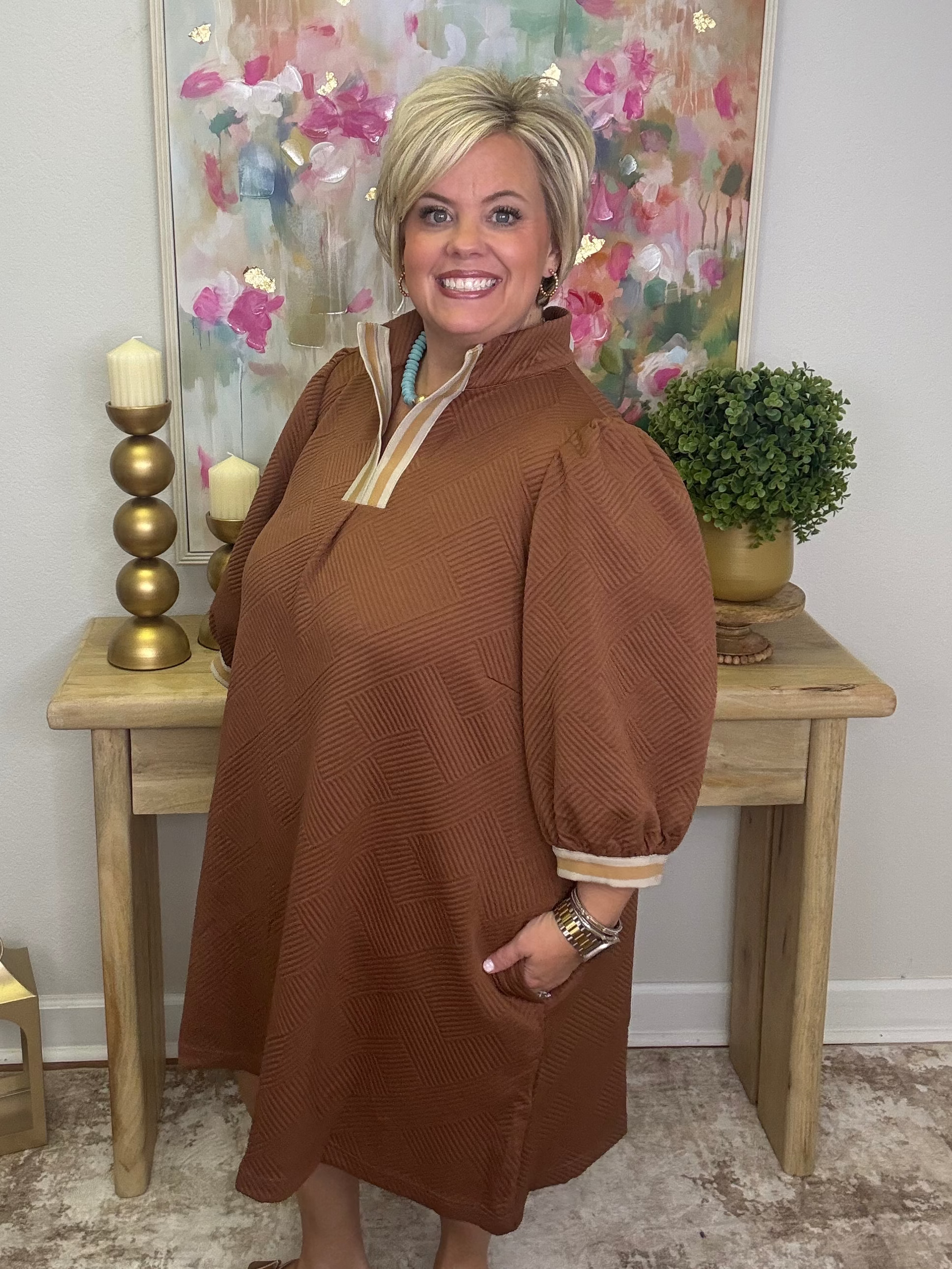 The Falling For You Dress (Brown)