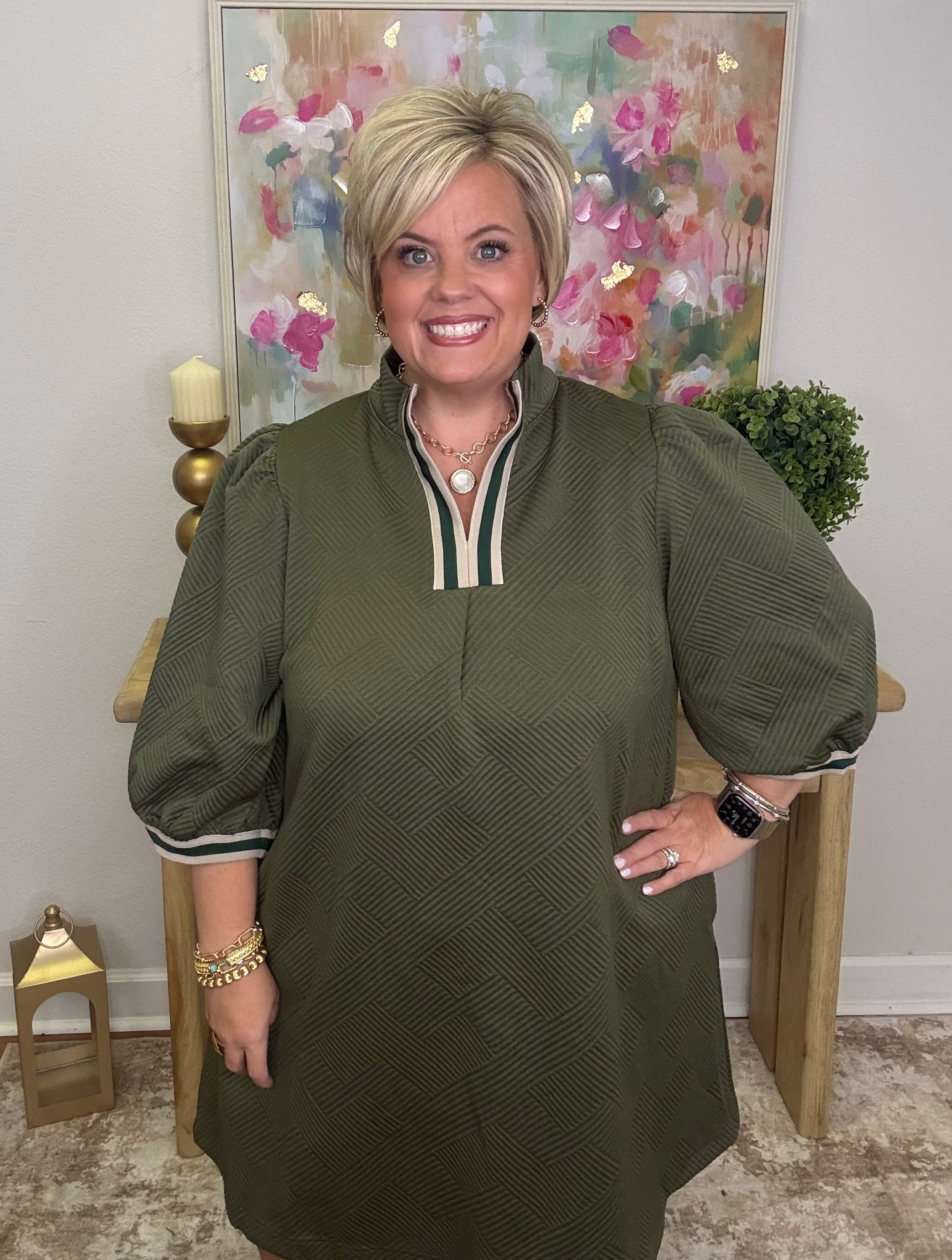 The Falling For You Dress (Olive)