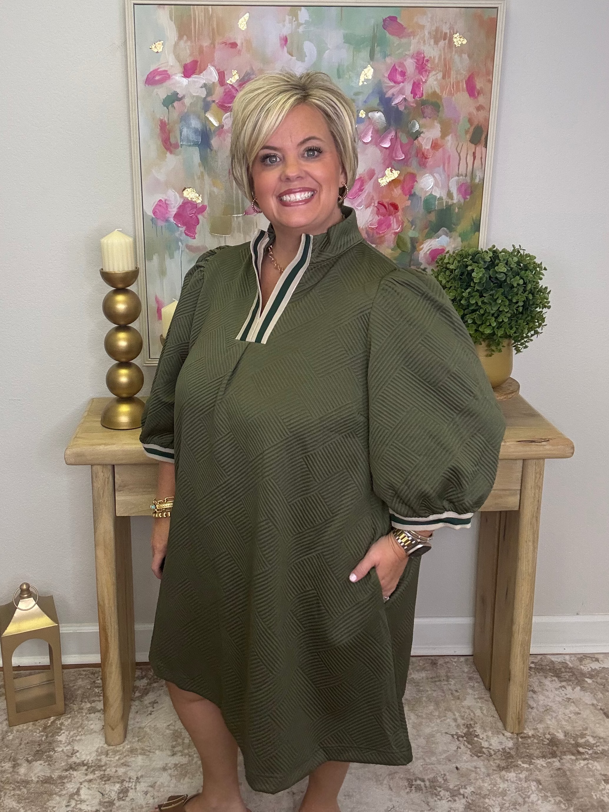 The Falling For You Dress (Olive)