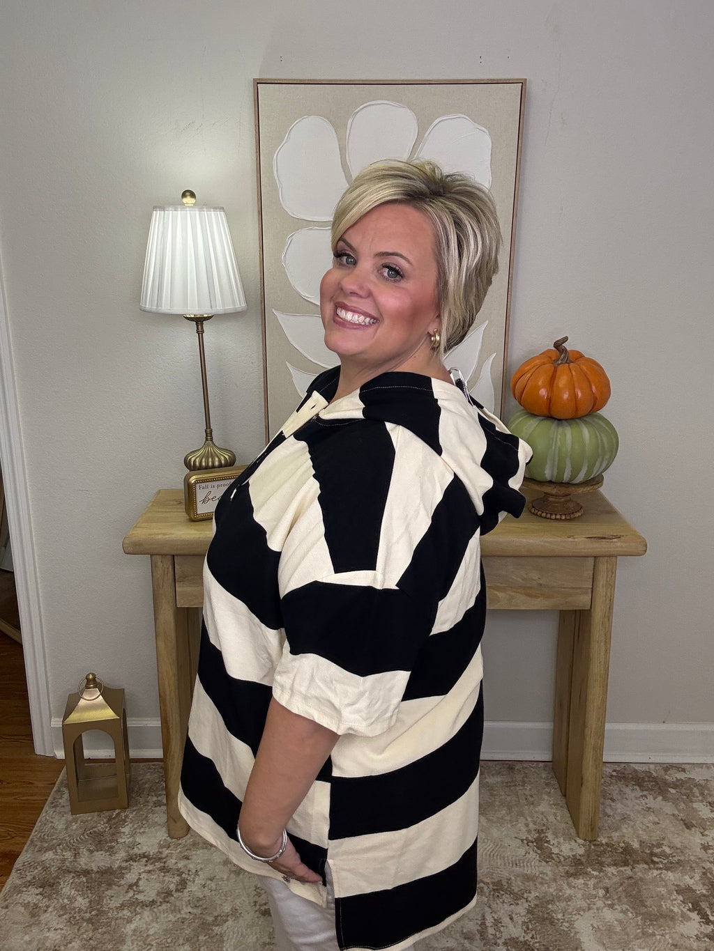 The Bold Stripe Hooded Shirt