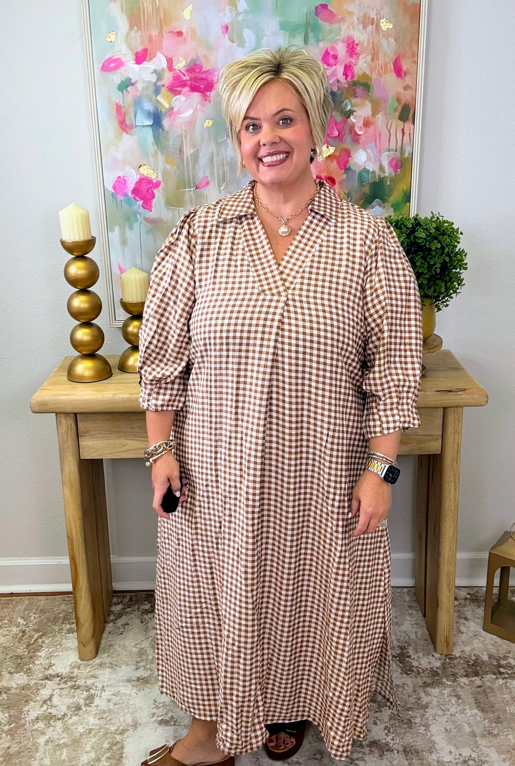 Kristi Gingham Dress