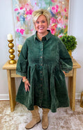 Autumn Lane Dress -Olive Green