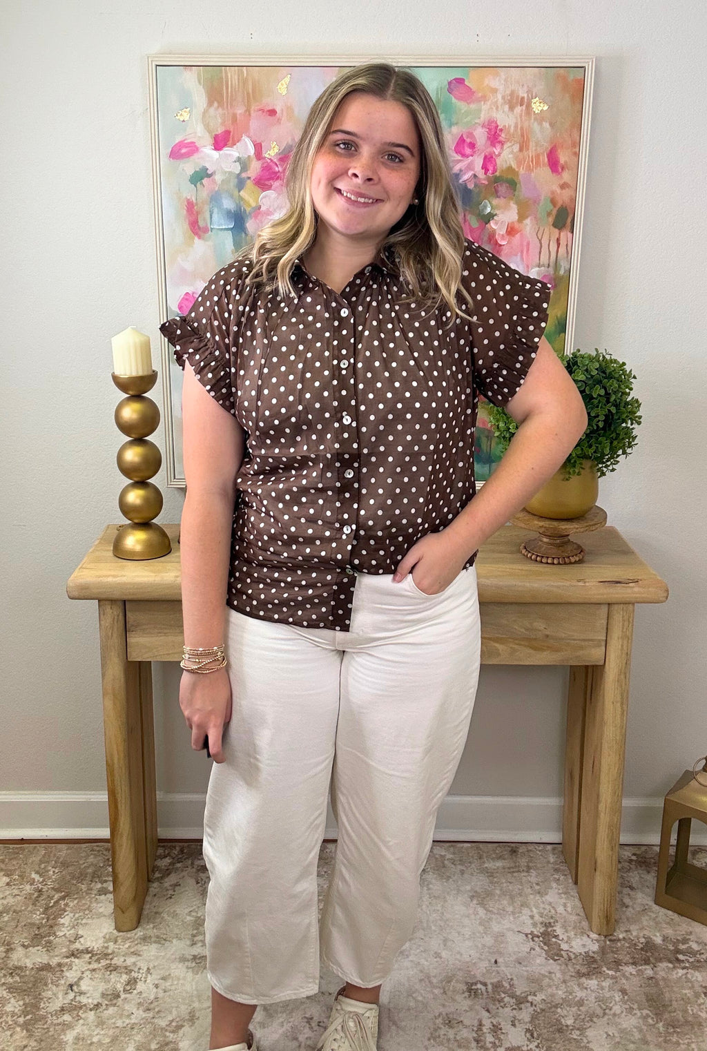 The Dottie Ruffle Top