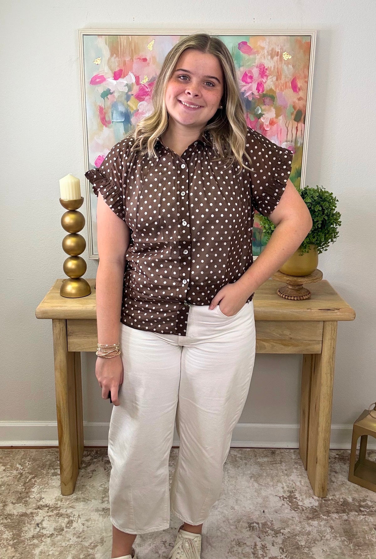 The Dottie Ruffle Top