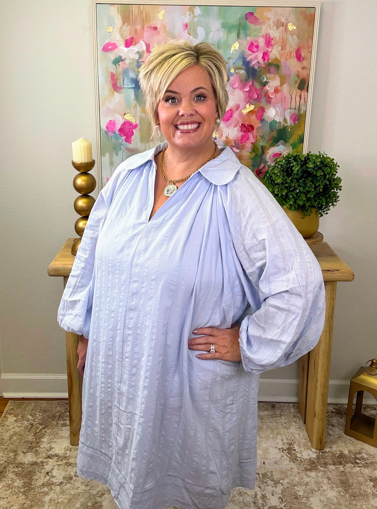 The Sunday In Savannah Dress - Blue
