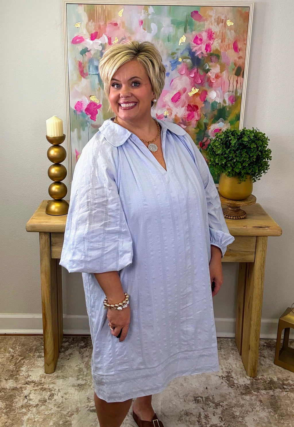 The Sunday In Savannah Dress - Blue